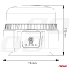 Bezprzewodowa lampa ostrzegawcza kogut LED z pilot-71437