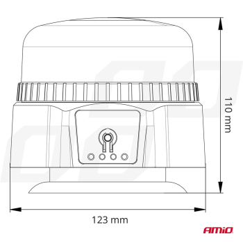 Bezprzewodowa lampa ostrzegawcza kogut LED R65 R10-71429