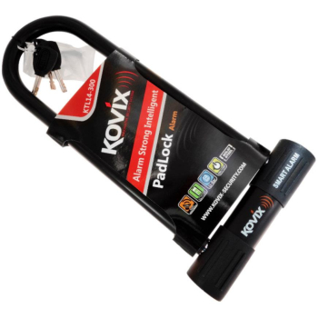 Kłódka U-Lock  z alarmem KOVIX KTL14-300 czarna