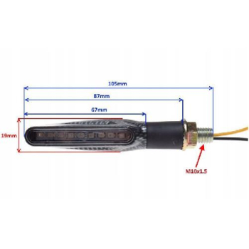 KIERUNKOWSKAZ LED SEKWENCYJNY CARBON-72896