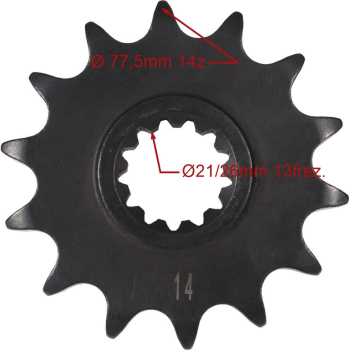 ZĘBATKA PRZÓD ZDAWCZA 14z 525 DO BENELLI TRK 502X