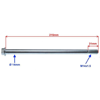 OŚ WAHACZA TYŁ M14 x 215 DO JUNAK 901 902-75090