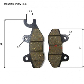 KLOCKI HAMULCA TYŁ J123-76066