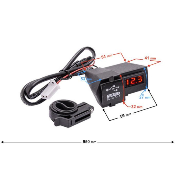 Gniazdo USB na kierownicę motocykla-7783