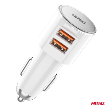 Ładowarka samochodowa 2x USB-A 3.4A AMIO-03888-77897