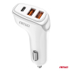 Ładowarka samochodowa 2x USB-A + USB-C 38W AMIO-03-78105
