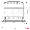 Lampa ostrzegawcza błyskowa kogut LED W30M 12V 24V-78375