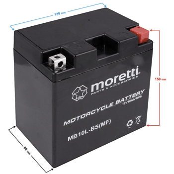 Akumulator Moretti AGM (Gel) MB10L-BS-7921