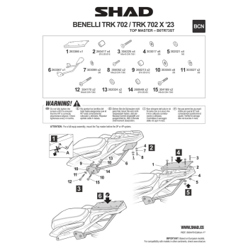 STELAŻ KUFRA TYŁ SHAD DO BENELLI TRK 702-79876