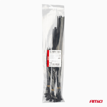 Opaski zaciskowe plastikowe czarne długie zestaw 6-81317