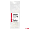 Opaski zaciskowe białe 2.5×150mm 100 szt. AMIO-043-82728
