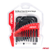 Klucze IMBUS HEX TORX CRV imbusy zestaw czarne 22 -82763