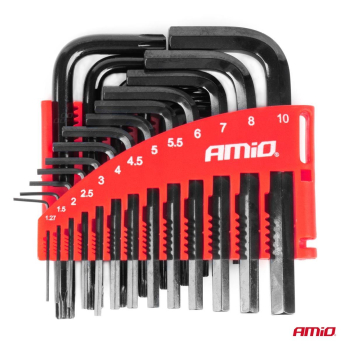 Klucze IMBUS HEX TORX CRV imbusy zestaw czarne 22 -82765