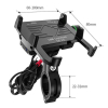 Uchwyt motocyklowy R10-metal USB QC czarny-83414