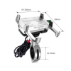 Uchwyt motocyklowy R10-metal USB QC sreb-83423