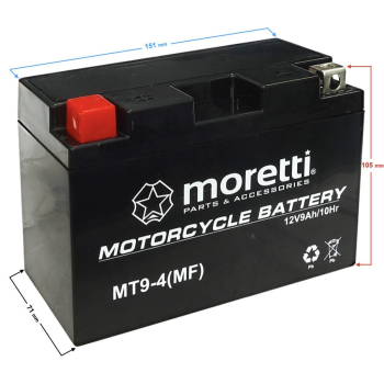 Akumulator Moretti AGM (Gel) MT9-4