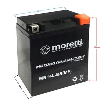 Akumulator Moretti AGM (Gel) MB14L-BS MF /12N14-3A