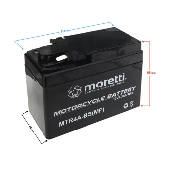 Akumulator Moretti AGM (Gel) MTR4A-BS-8524