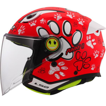 KASK LS2 OF622 FUNNY II PAWS MATT RED S
