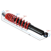 Amortyzator ATV 110 32cm/ 8mm
