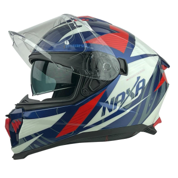 KASK MOTOCYKLOWY F31/G/XL niebieski blenda+pinlock