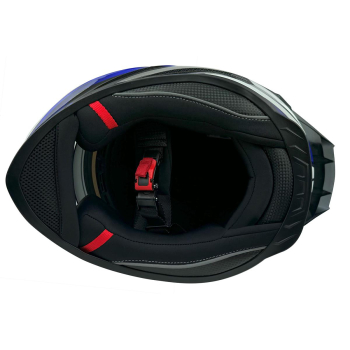 KASK MOTOCYKLOWY F33/F/XL  z blendą niebieski-86652