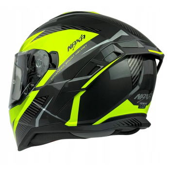 KASK MOTOCYKLOWY F32/J/XL blenda+pinlock żółty flu-86977