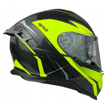 KASK MOTOCYKLOWY F32/J/XL blenda+pinlock żółty flu-86980