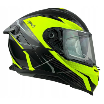 KASK MOTOCYKLOWY F32/J/XXL blenda+pinlock żółty fl-86994