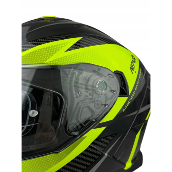 KASK MOTOCYKLOWY F32/J/XXL blenda+pinlock żółty fl-86998