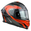 KASK MOTOCYKLOWY F32/I/L blenda+pinlock pomarańcz-87030