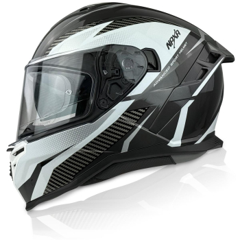 KASK MOTOCYKLOWY F32/H/XXL blenda+pinlock z białym