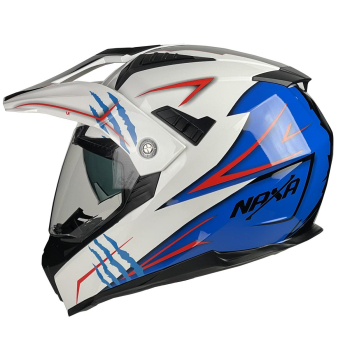 KASK MOTOCYKLOWY CO3/O/XXL biało niebieski-87114
