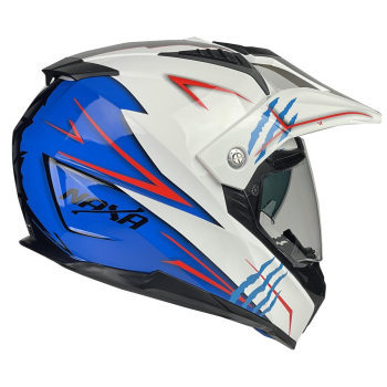 KASK MOTOCYKLOWY CO3/O/XXL biało niebieski-87116