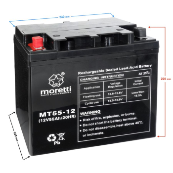 Akumulator Moretti UPS MT55-12