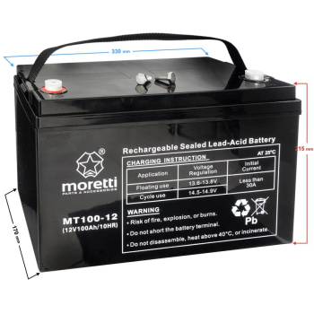 Akumulator Moretti UPS MT100-12