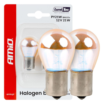 Żarówki halogenowe PY21W 12V 21W BAU15S LumiTec po