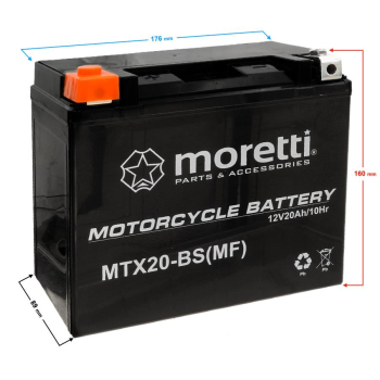 Akumulator Moretti AGM (Gel) MTX20-BS-98226