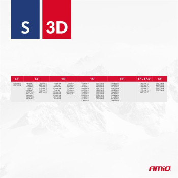 Łańcuchy śniegowe tekstylne 3D 2 szt. rozmiar S EN-99044
