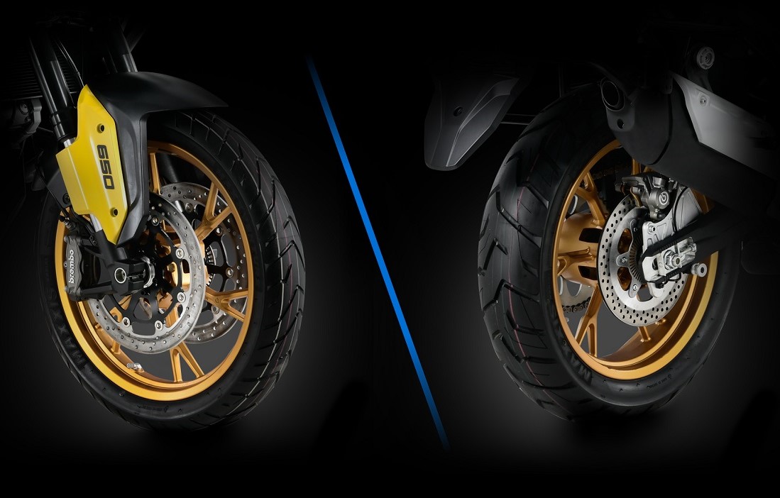 QJMOTOR SVT 650 – Hamulce i opony na każdą drogę